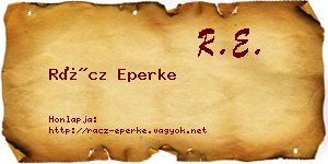 Rácz Eperke névjegykártya